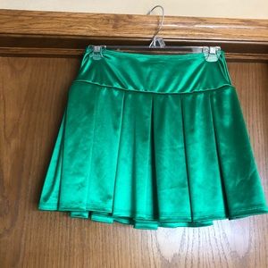 Shiny Green Skirt